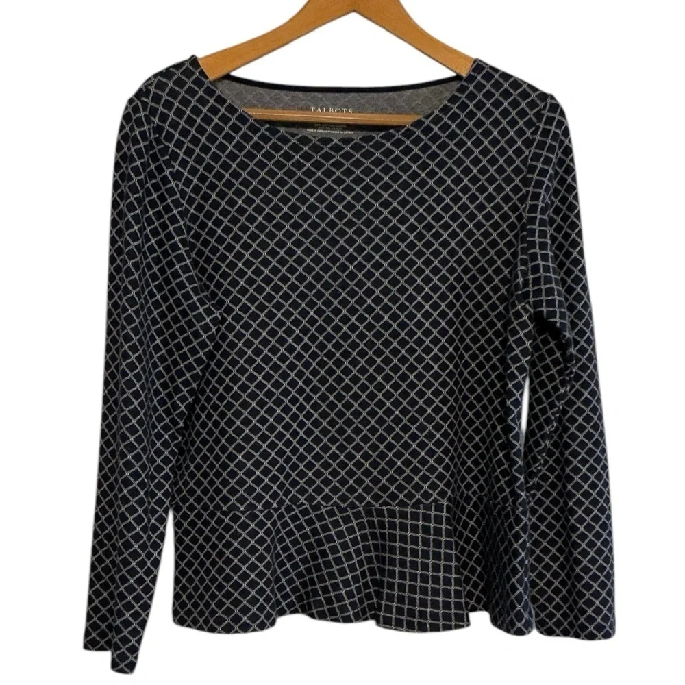 Talbot‎ blue with white argyle designed size L